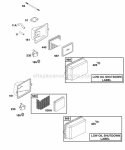 Air Cleaner Diagram and Parts List for 117432-0552-A1  Briggs and Stratton Engine